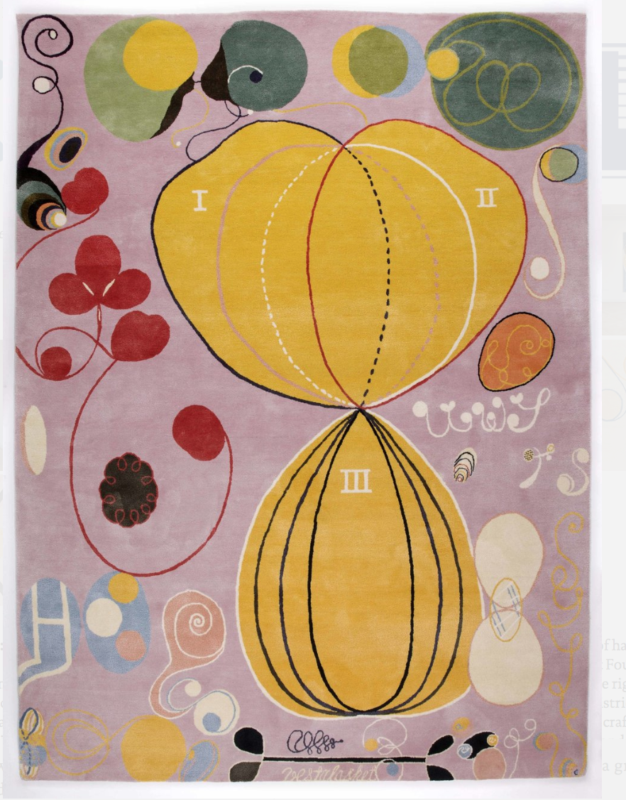 Hilma af Klint nu som vackra mattor av Asplund och Stiftelsen Hilma af Klint.