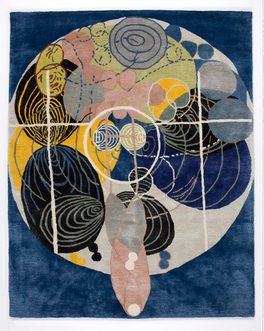 Hilma af Klint nu som vackra mattor av Asplund och Stiftelsen Hilma af Klint.